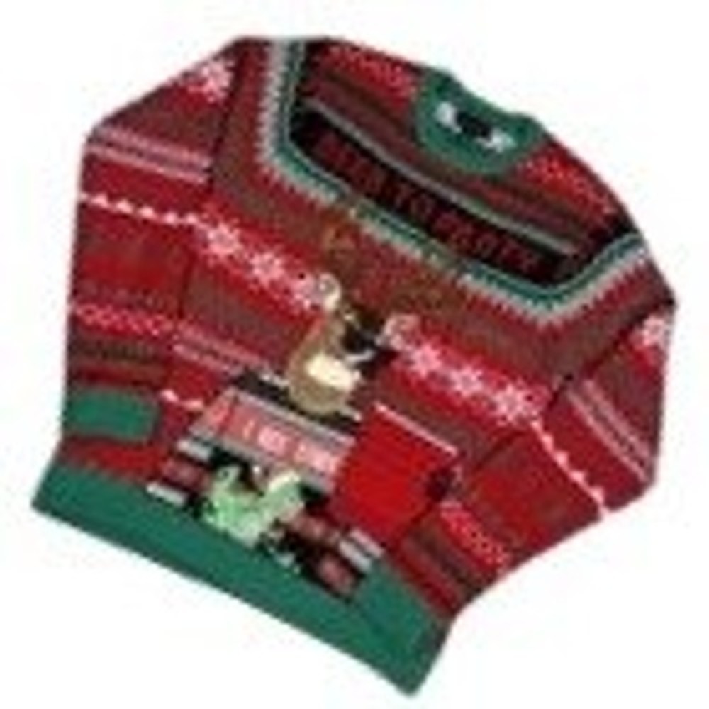 Blizzard Bay Mens Deer To Party Ugly Christmas Sweater Red Green Medium